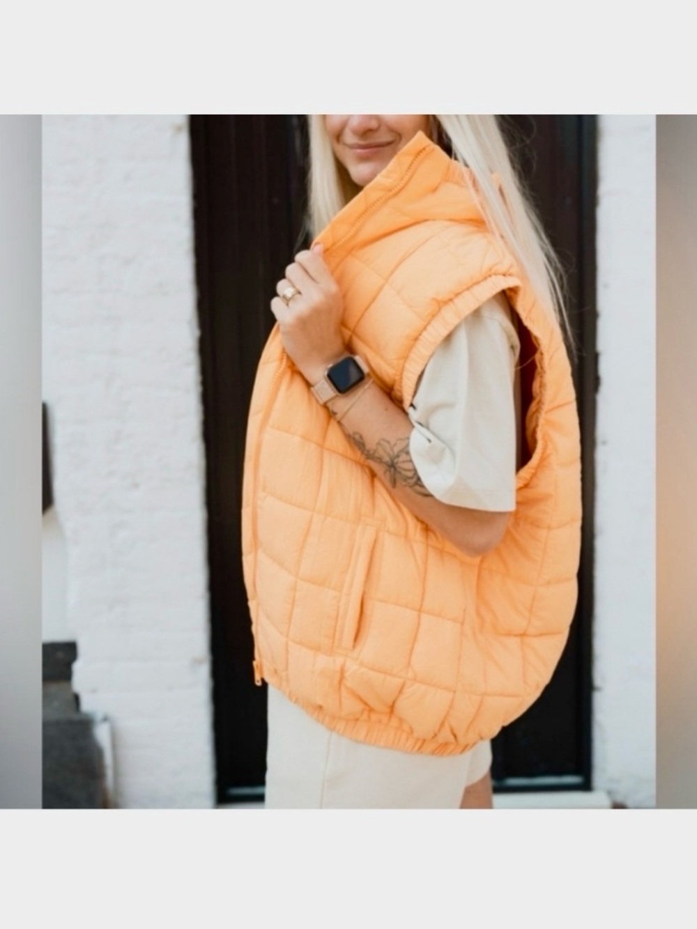 FP MOVEMENT PIPPA PACKABLE PUFFER VEST / YELLOW